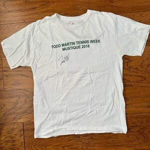 Signed Todd Martin Tennis Week 2018 white cotton t-shirt
